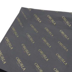 Custom Printed Gold logo Moisture champagne Wrapping Gift Black Customised Tissue <strong>Paper</strong> for Packaging - Product Image 5