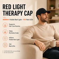 Casque de thérapie par lumière rouge LED 650nm pour la croissance des cheveux, 150 diodes, soin du cuir chevelu, anti-chute de cheveux, usage domestique, OEM ODM, logo personnalisé