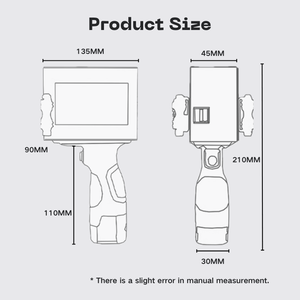 Stampante Portatile Manuale per Pelle 12.7mm Stampante a Getto d'Inchiostro Intelligente con Inchiostro Permanente Non Sbiadente per Codifica di Data, Testo e Motivi - Product Image 5