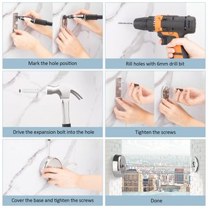 Mars Villa 2026 Corde à <span class=keywords><strong>linge</strong></span> rétractable réglable en acier inoxydable 304 robuste pour salle de bain - Product Image 6