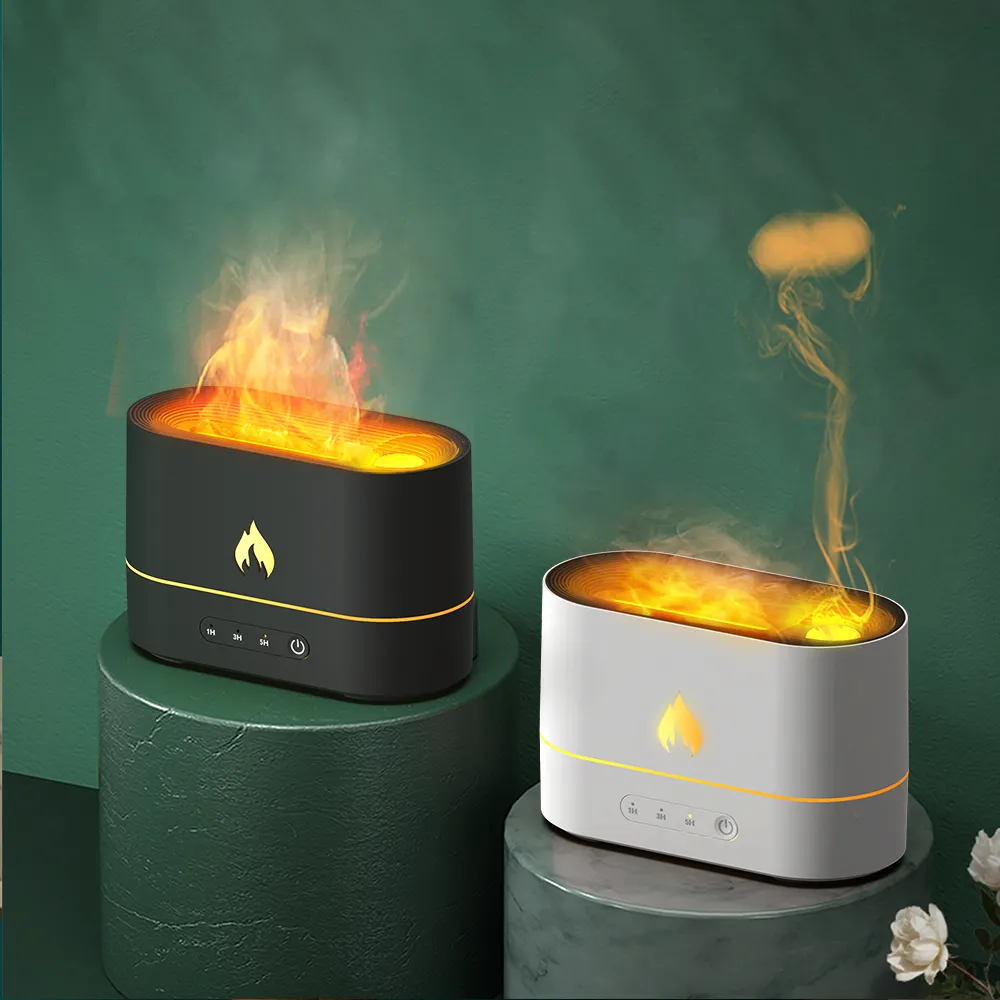 Humidificateur d'air ultrasonique 2022 knorr arôme 3D flamme diffuseur d'arôme d'huile essentielle