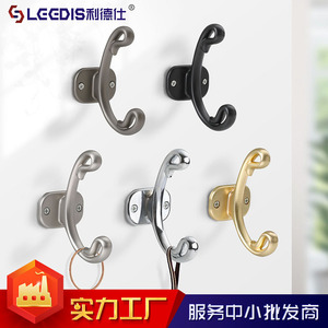 Modern Zinc Alloy Wall Mounted <b>Hooks</b> Rectangle Shape Easy Install For Bathroom Wardrobe Door Coat Rack - Product Image 4