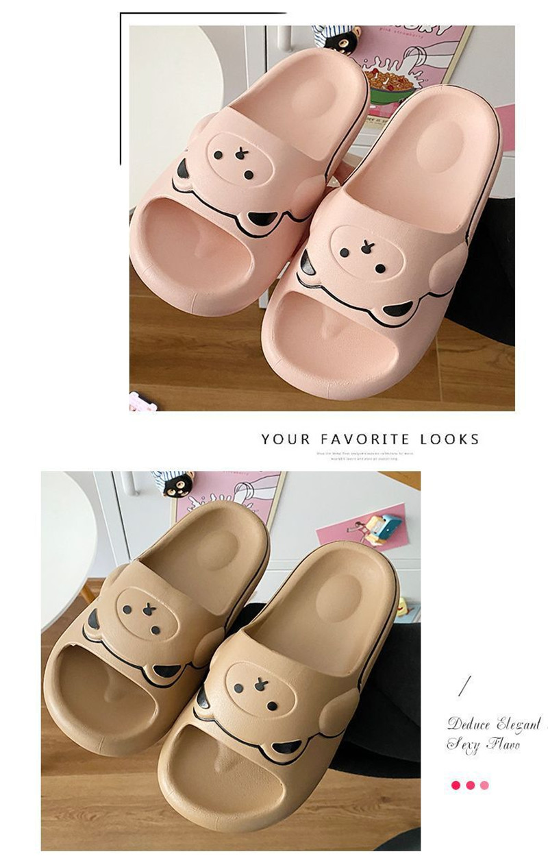 Women Men Slides Summer EVA Shoes Soft Anti-Slip Bathroom Shower Slippers