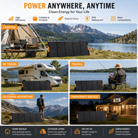Panneau solaire pliable 420W, chargeur solaire portable, sortie MC4, panneau solaire haute efficacité pour station d'alimentation, camping, camping-car, extérieur
