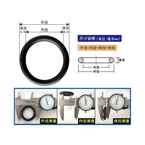 Joint torique en nitrile, diamètre du fil 2,4 mm, diamètre extérieur 6-300 mm, résistant à l'huile, joint d'étanchéité résistant à la pression, norme métrique - Product Image 1