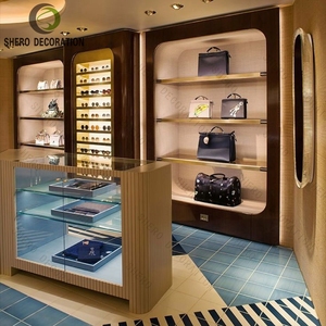เฟอร์นิเจอร์ตกแต่งร้านกระเป๋าถือสมัยใหม่ ตู้โชว์กระเป๋า ตู้โชว์รองเท้า และตู้โชว์ติดผนัง - Product Image 1