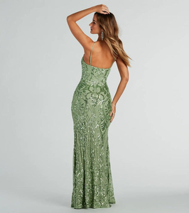 Vestido de última moda y estilo europeo y americano, vestido brillante de un solo hombro para fiesta. - Product Image 5