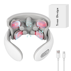 Cordless Neck Massager 6 Mode 15 Level Portable Massager with <b>Heat</b> for Stress Relief Home Office Use - Product Image 1