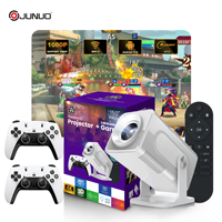 Projecteur de jeu JUNUO HCS350 MAX 4K, 450 lumens, 150 pouces, deux manettes, Android 11, BT5.0, projecteur de jeu vidéo intelligent
