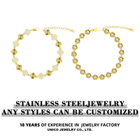 Bracelets tendance en acier inoxydable 316L personnalisables, plaqués or 18K PVD, durables, hypoallergéniques, avec zircone cubique 5A, anti-ternissement
