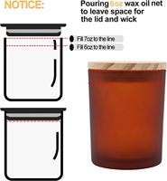 Mini grands bocaux à bougies en verre vides réutilisables de 7oz ambre noir givre mat clair brillant avec couvercles en bois