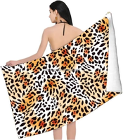 Serviette de plage et de piscine en velours doux surdimensionnée pour adultes, 100% coton, à poils coupés, imprimée réactif, vente en gros, logo personnalisé, direct usine