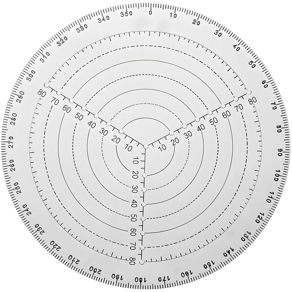 คู่มือเครื่องมือทำเครื่องหมายสำหรับงานไม้แบบวงกลม,เข็มทิศค้นหาศูนย์ทรงกลม12 "/300มม. อะคริลิคใสสำหรับวาดรูปวงกลม