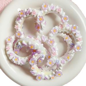 Cuentas Acrílicas de Moda con Forma de Luna Pintadas a Mano, Tridimensionales, para Manualidades, Accesorios de Joyería, Medias Lunas de Colores con Animales, 46x35mm - Product Image 5