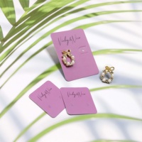 Cartes d'emballage à impression de logo de marque personnalisée pour boucles d'oreilles de luxe finition mate présentoir de porte-cartes de bijoux