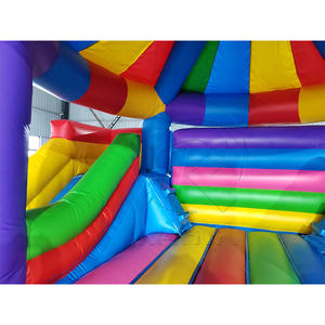 Château Gonflable Personnalisé Combo Arc-en-ciel, Structure Gonflable Commerciale de Qualité Supérieure pour Enfants et Adultes avec Souffleur - Product Image 6