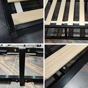 New Arrival Metal <strong>Platform</strong> <strong>Bed</strong> <strong>Frame</strong>, Heavy-Duty Steel Mattress Foundation Queen Size with Wooden Slats, No Box Spring Needed - Product Image 3