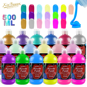 Pintura Acrílica Xin Bowen en Envase Jumbo de 500 ml, 33 Colores <span class=keywords><strong>para</strong></span> Pintores y Arte en Lienzo - Pinturas de Alta Calidad - Product Image 1