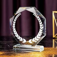 Trophée en cristal - Plaque de récompense gravée au laser et polie pour les soirées annuelles, les cérémonies de reconnaissance des employés et les cadeaux d'entreprise