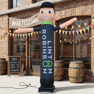 AF 3M High Waving Hands Boy muñeca inflable para publicidad signo de bienvenida Sky vaquero disfraz bailarín de aire inflable con soplador - Product Image 1