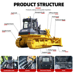 HENGWANG Haute performance Durable Polyvalent Fiable Efficace Hydrostatique transmission bulldozers Lames Rippers Treuils GPS - Product Image 5