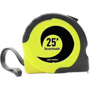 Boardwalk BWKTAPEM25 25 pieds 1/16 pouce Ruban à mesurer de graduation à prise facile noir/jaune - Product Image 4