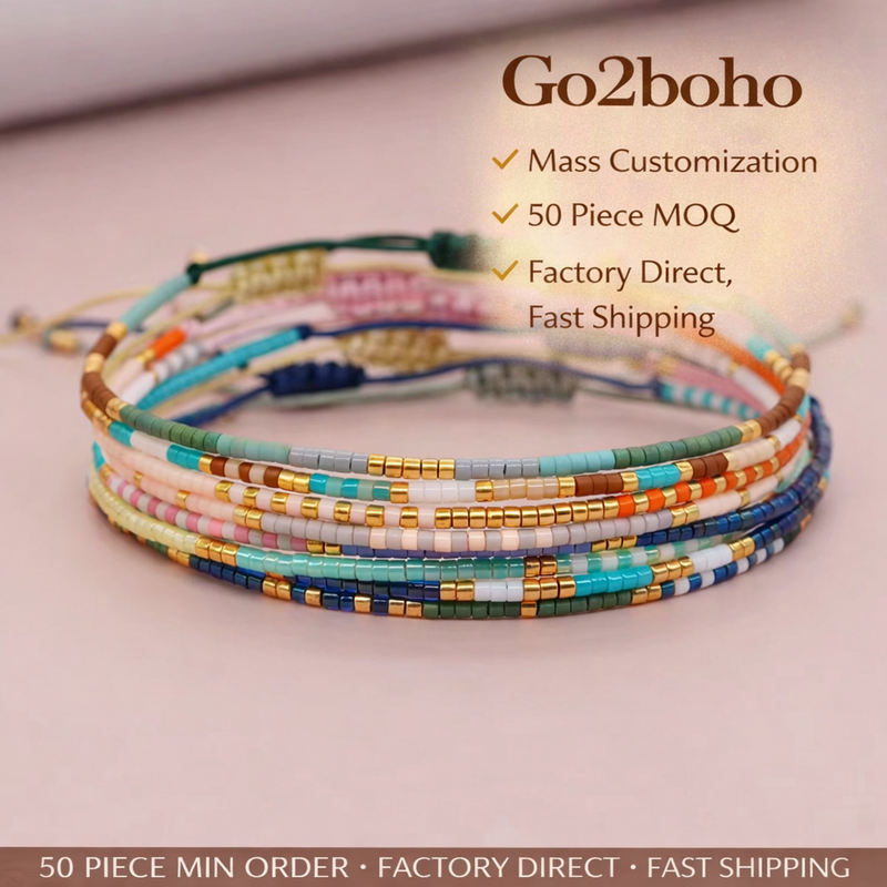 Go2boho Religious Pearl Charm Braided Bracelets