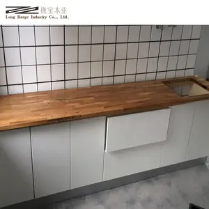 ठोस लकड़ी रसोई कसाई ब्लॉक countertop