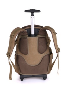 Promotional Sales Super Durable Wear-resistant Retro Canvas Waterproof Large Capacity Luggage With <strong>Wheels</strong> <strong>Backpack</strong> - Product Image 5