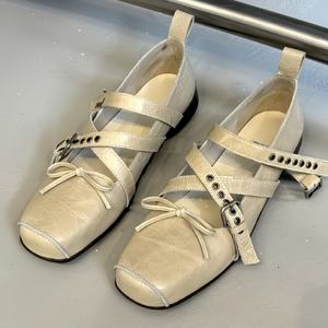 Zapatos de Ballet para Mujer, Tendencia 2025, Alta Calidad, Punta Cuadrada, Estilo Casual Mary Jane, Tacón Bajo, Zapatos Planos para Caminar - Product Image 2