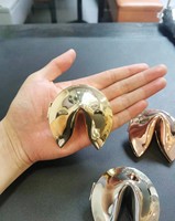 Biscuits de fortune personnalisés et ouvrables en métal 3D pour les mariages et les nouveautés de fête Fournitures de fête