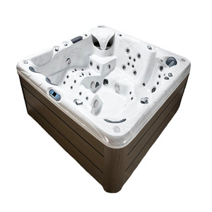 Tinas de spa con chorros de agua de masaje eficientes y cascada de luz LED Tina de spa para 5-6 personas - Product Image 4