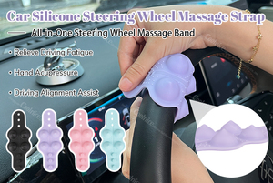 Funda de Volante de Cuero con Gránulos de Silicona para Masaje, Decoración Automotriz, Fundas DIY, Accesorios para Coche - Product Image 4