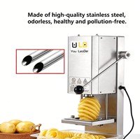 Nouvelle machine automatique professionnelle pour la découpe de frites bouclées et la fabrication de chips de pommes de terre pour la restauration rapide
