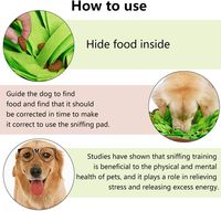 Tapis d'activités pour chiens, tapis de reniflage pour chiens, jeu d'alimentation, couverture de puzzle, tapis de travail du nez, tapis de reniflage pour chiens, tapis de reniflage pour animaux de compagnie