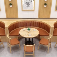 Tables et chaises de restaurant modernes, ensembles de canapés, meubles, café, boutique, restauration rapide, bar, banquette en bois