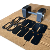 Haltères carrés réglables ergonomiques avec poignée en acier antidérapante pour la maison et la salle de sport, capacité 40kg-45kg