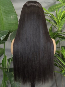 FH 5x5 HD Lace Front Straight Human Hair <b>Wig</b> Double Drawn Free Parting Human Hair Natural <b>Black</b> <b>Wigs</b> - Product Image 4