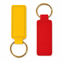 Porte-clés rectangulaire en cuir imprimé UV personnalisé, léger, durable, décoratif, pour clés de voiture et souvenirs de boutique de cadeaux