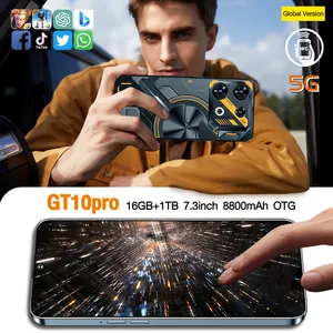 2024The Best-selling GT10 Pro 16GB+1TB 16mp+32mp 8000 Mah 7.3 Inch Full Screen Android 13.0 NFC 5G Smartphone