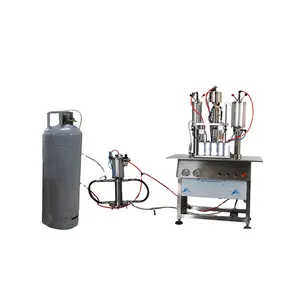 Semi-automatic inflator used manual inhaler aerosol gas filling machine wholesale automatic aerosol filling machine