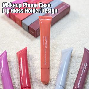 High Grade Cosmetic Makeup Phone <strong>Case</strong> with Lip Gloss Lip Balm Holder Silicone <strong>Case</strong> - Product Image 5