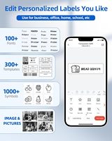 Imprimante d'étiquettes thermiques Phomemo M102, machine à créer des autocollants portable sans encre pour les petites entreprises, machine à étiquettes de prix avec code-barres