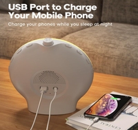 Réveil Intelligent LED Horloge de Table Numérique Alimenté par USB Horloges de Bureau Électroniques Réveil Numérique pour Enfants Chambres Nuit