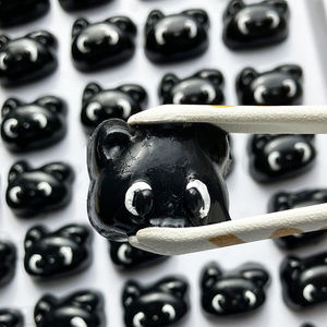 Juguete de Peluche de Gato Negro Pequeño y Adorable, Material Plástico con Colgante, Antiestrés, Descompresión, Alivio de la Ansiedad, Unisex - Product Image 1