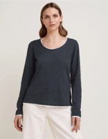 2026 Maßgeschneidertes Damen Bio-Hanf-Polyester Freizeit-Crop-Top mit Langen Ärmeln Umweltfreundlich Atmungsaktiv Anti-Pilling Frühling/Sommer Privat