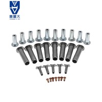 Rivets aveugles semi-tubulaires en acier inoxydable galvanisé sur surface, norme DIN, sur mesure, 2 mm, 10 mm, 16 mm, 20 mm