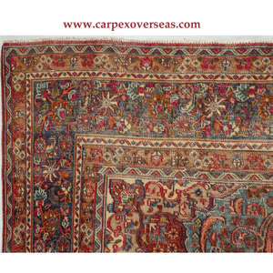 Alfombra tejida de algodón persa rojo de diseño auténtico, envío rápido, tamaño grande para decoración del hogar, lavable y antideslizante - Product Image 3