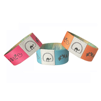 Bracelets promotionnels personnalisés en polyester extensible, imprimés par transfert thermique, imitation tissée antique, avec logo sur mesure