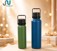 Bouteille d'eau isotherme en acier inoxydable 0,8L 1,0L 1,5L à double paroi avec poignée, infuseur à thé, logo personnalisé, cadeau promotionnel extérieur